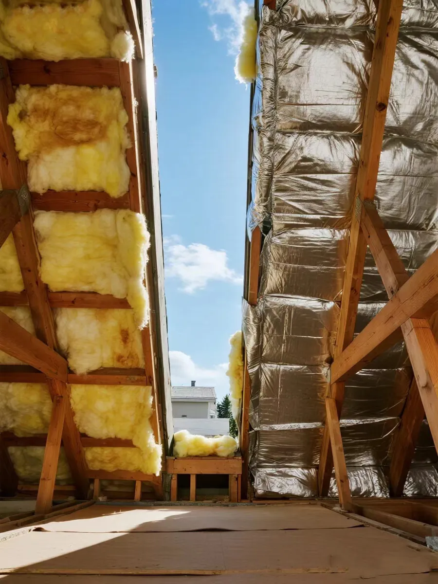 Building thermal insulation wrapping